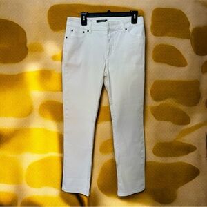 LAUREN RALPH LAUREN White Premier straight jeans size 8, inseam 30 inches